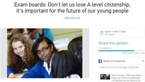 Exam boards: Don't let us lose A level citizenship, it is important for the future of our young people.